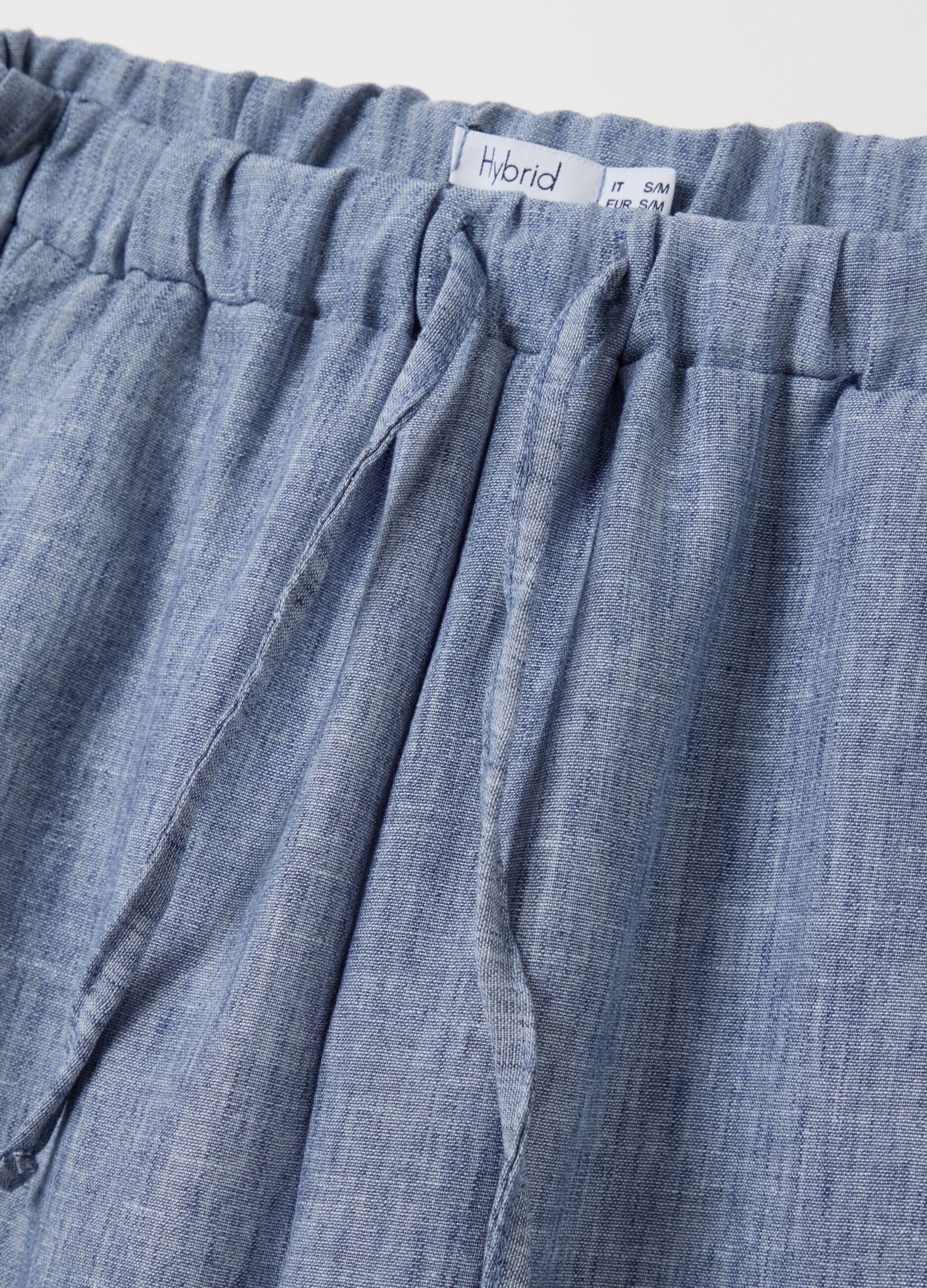 Regular Blue Trousers in Fabric Blend
