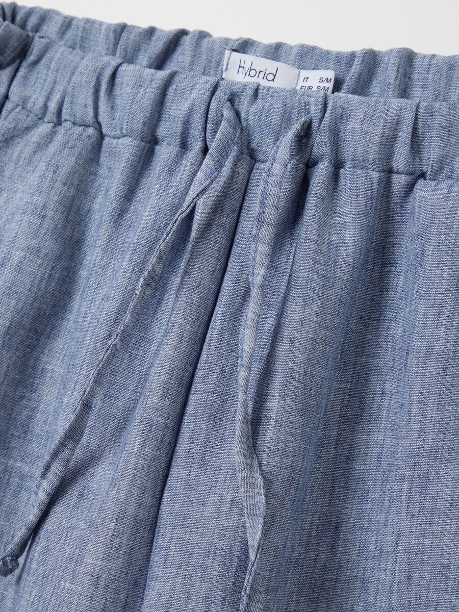 Regular Blue Trousers in Fabric Blend_5