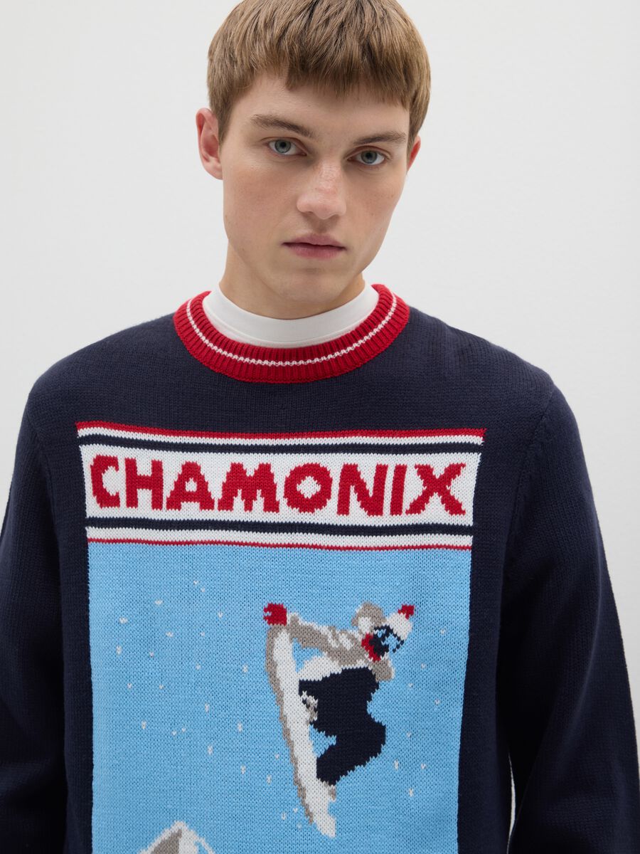 Multicolor regular fit sweater with print_3