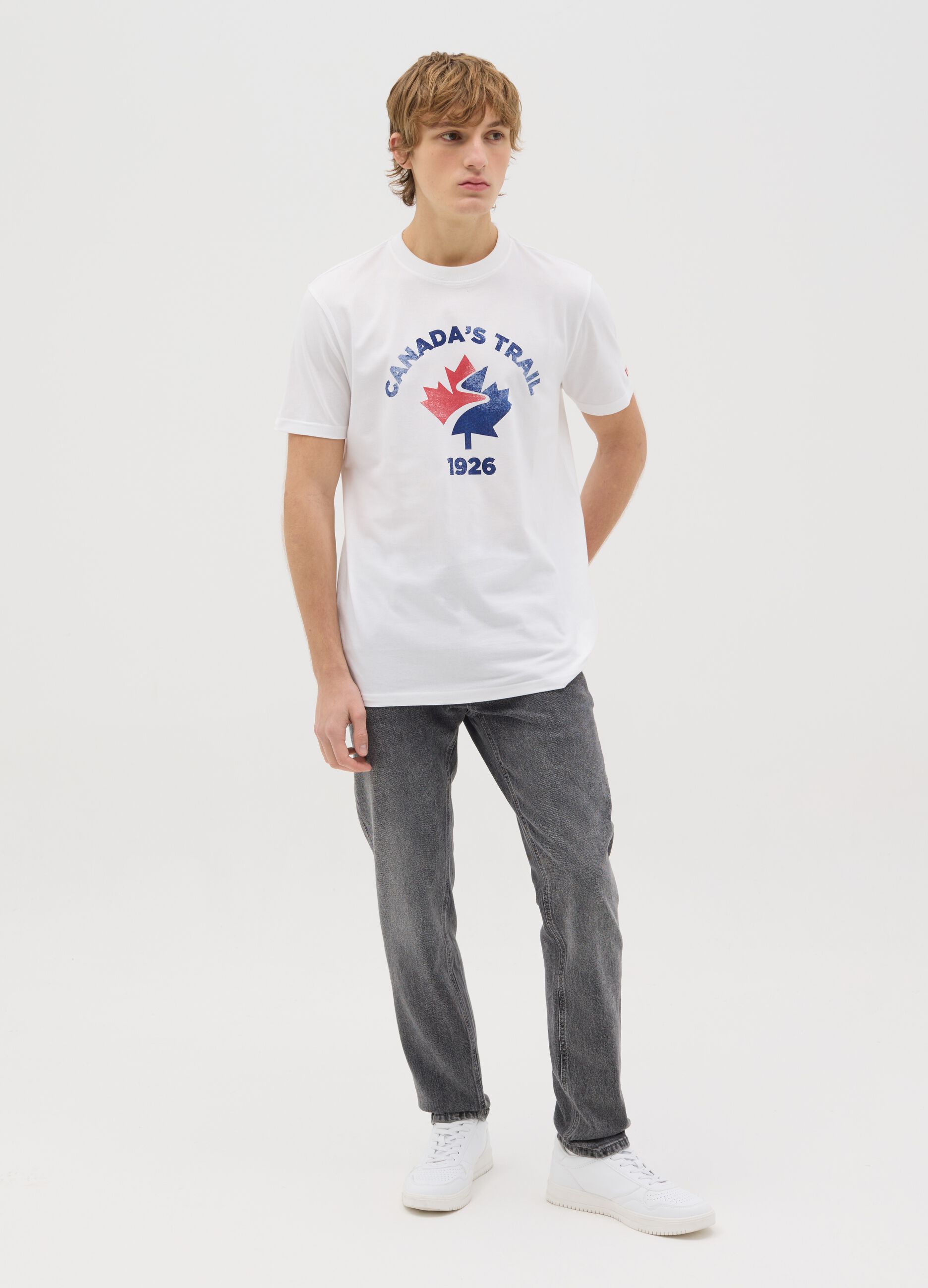 Canada's Trail white T-shirt with print
