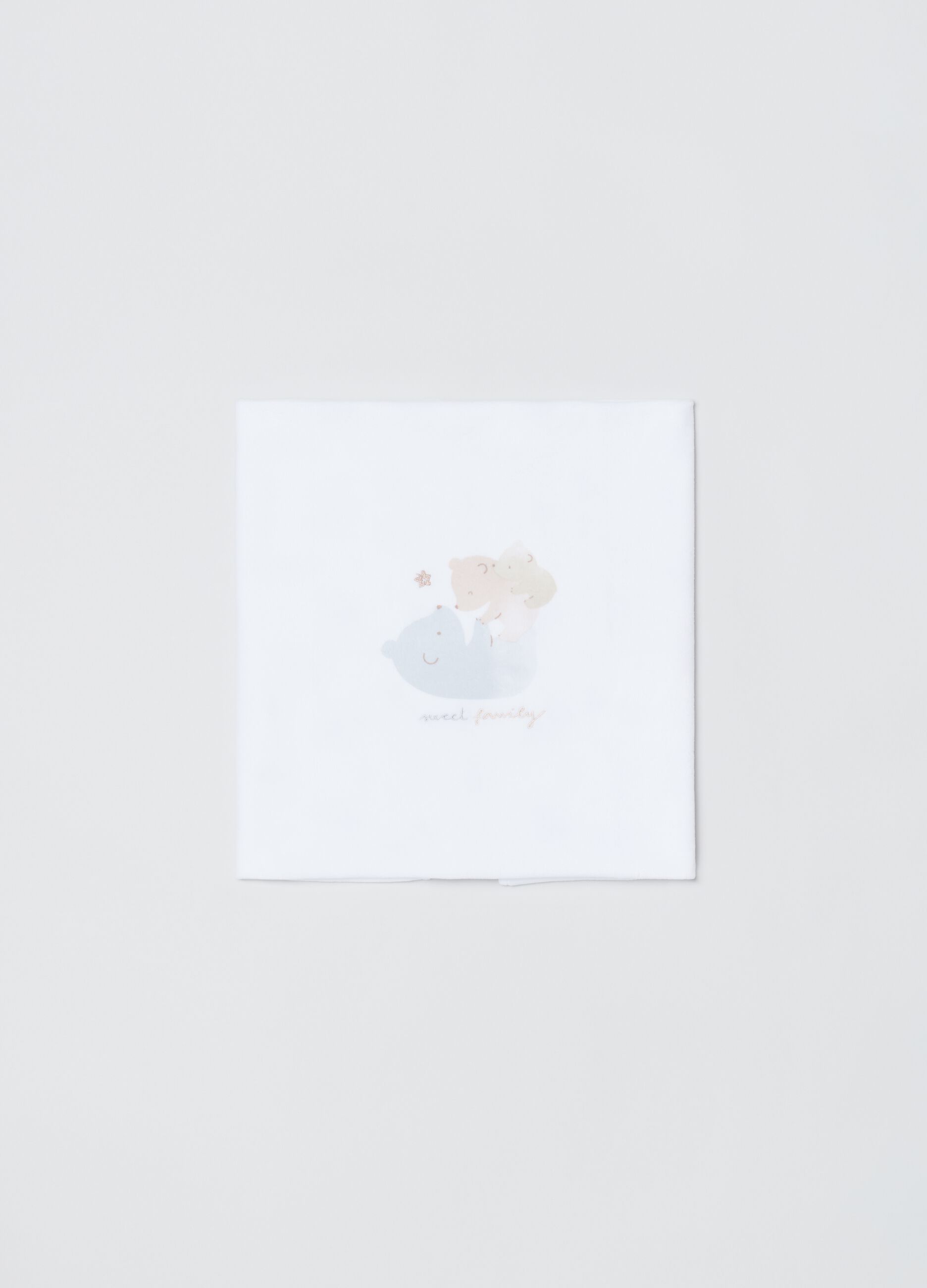 Copertina in velour con stampa orsetti