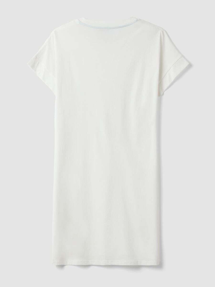 Camicia da notte bianca in puro cotone organico con stampa Minnie_5