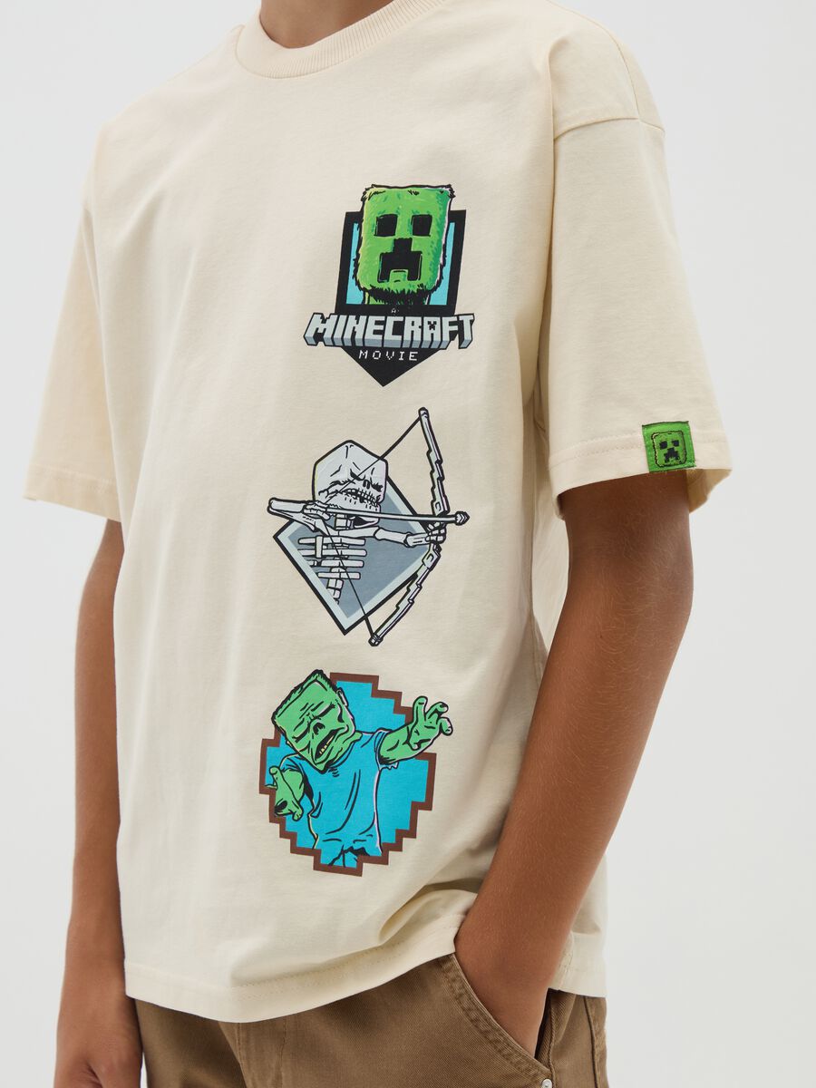 Oversized beige pure cotton boys' t-shirt_2