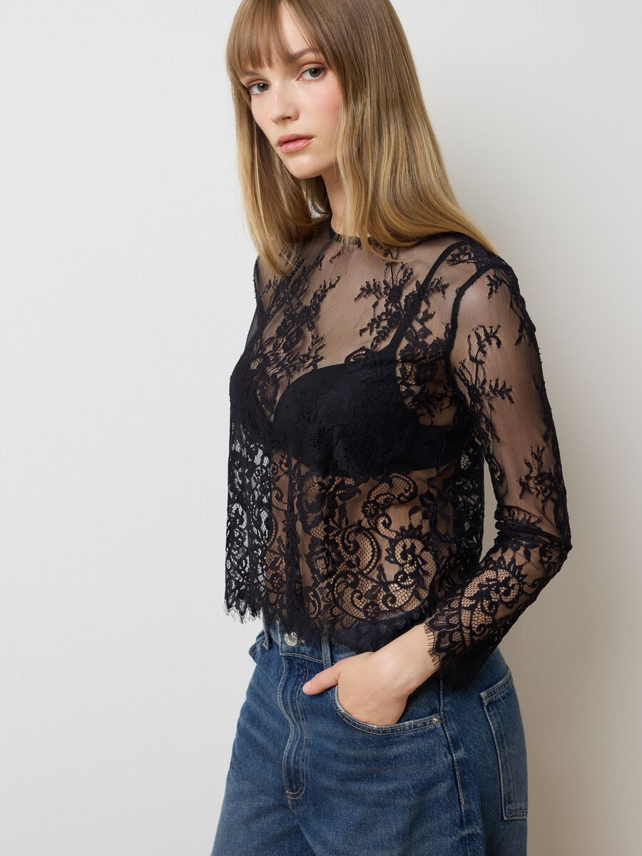 Black top with sheer lace_3