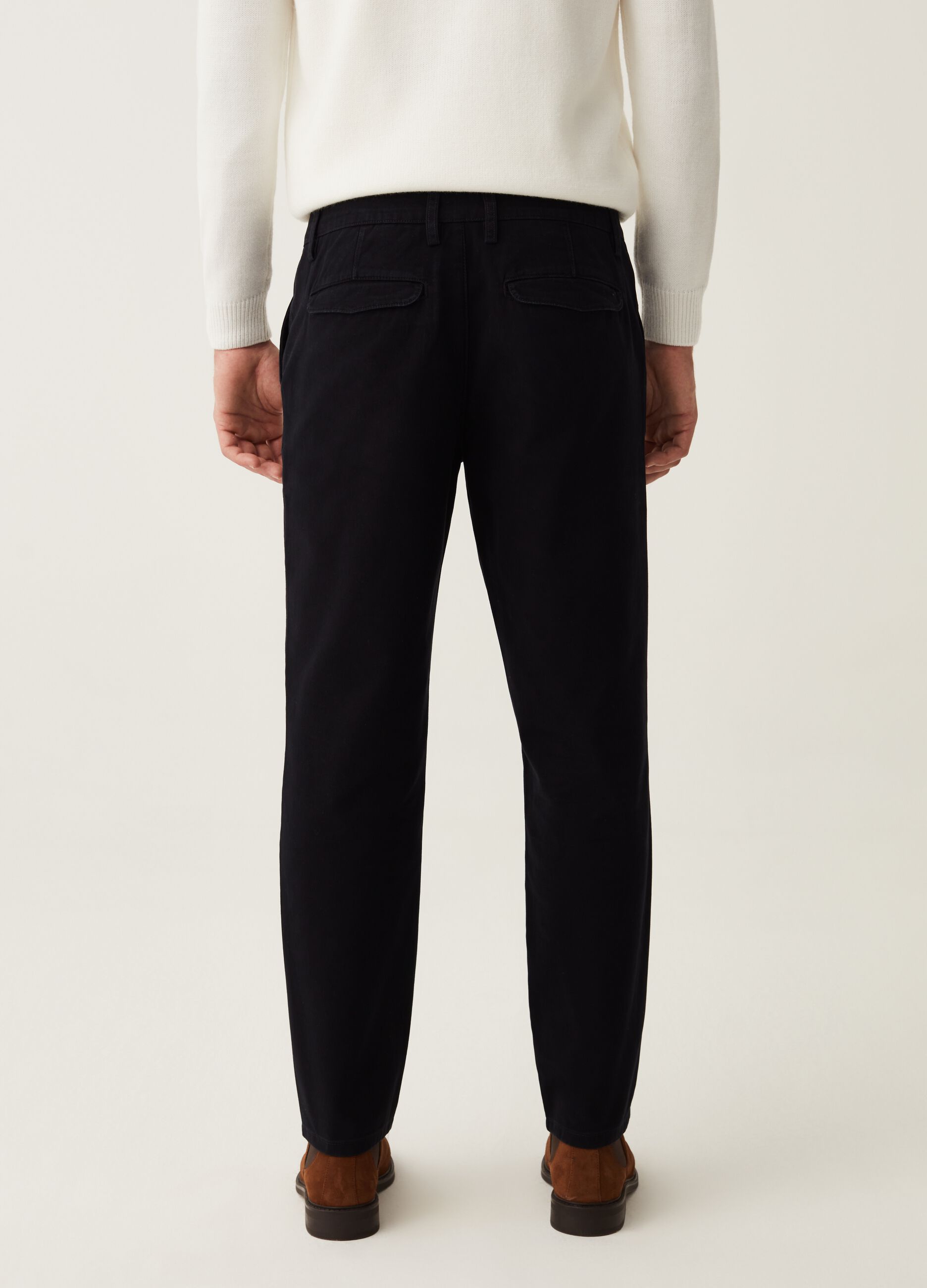 Pantalone chino in twill di cotone_2