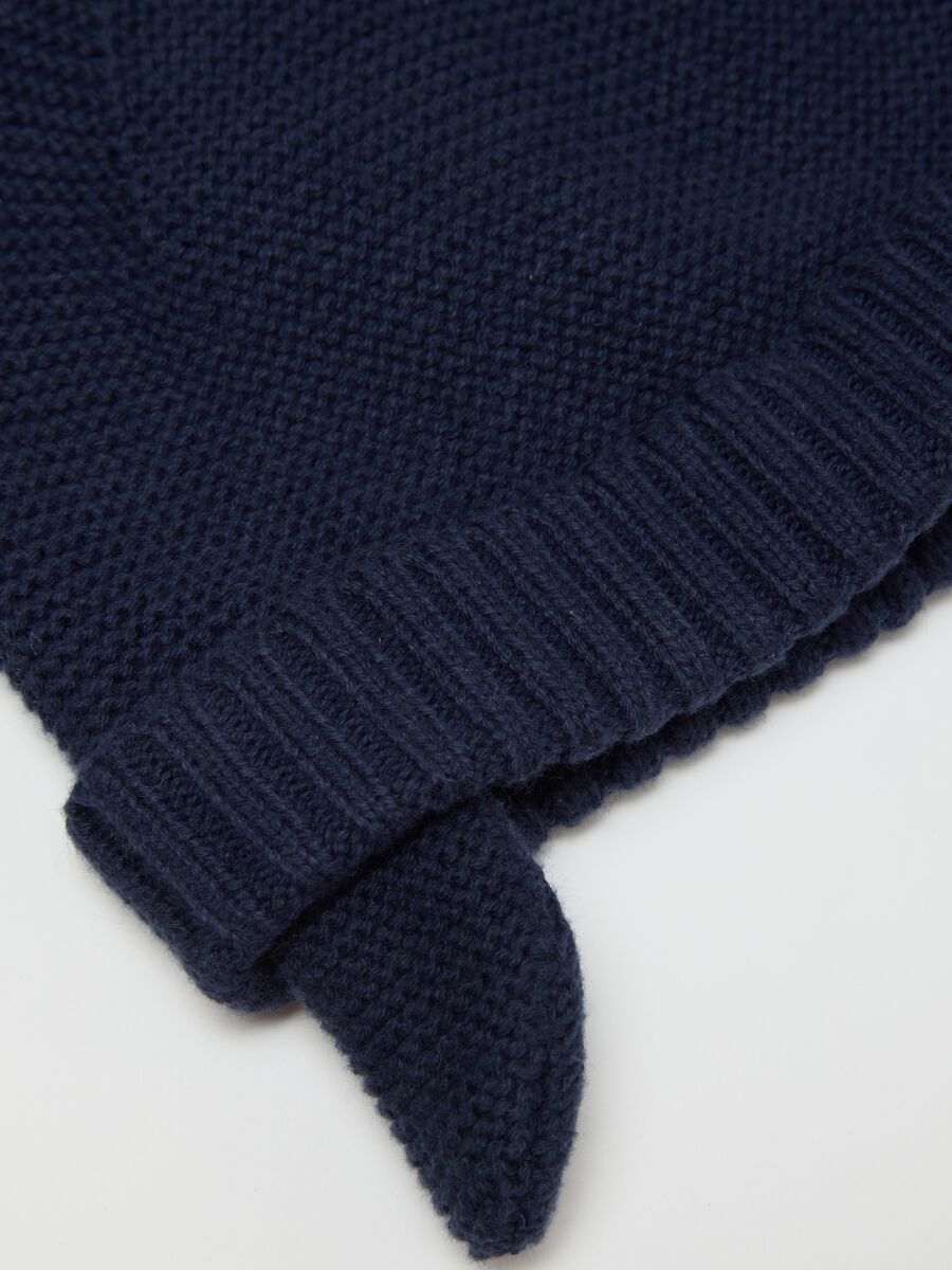 Cappellino da neonato in puro cotone blu_1
