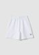 White pure cotton shorts with elasticated waistband_0