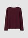 T-shirt viola in viscosa elasticizzata con girocollo slim fit_2