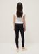 Leggings in cotone elasticizzato nero da ragazza slim fit_1