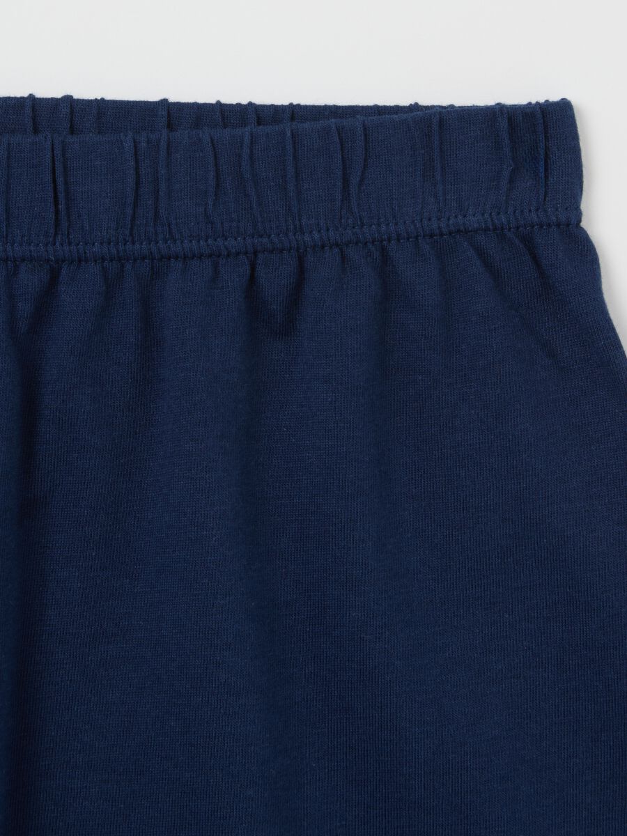 White and blue short cotton pyjamas_3