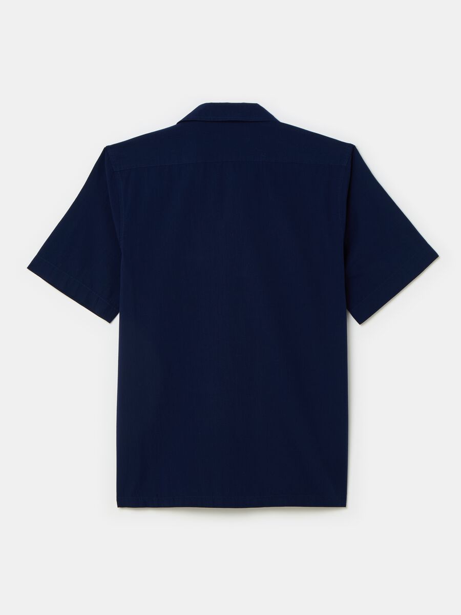 Short-sleeved shirt in seersucker with pocket_4