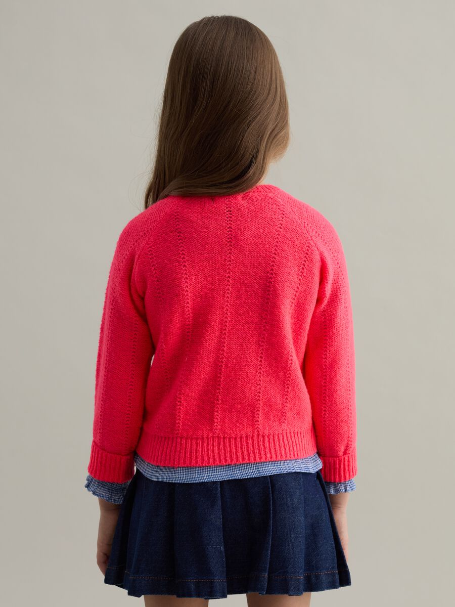 Pullover con trama pointelle_1
