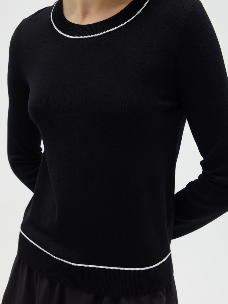 Multicolour Stretch Blend Jumper with Regular Fit_2