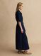 Long blue pure cotton maxi dress_0
