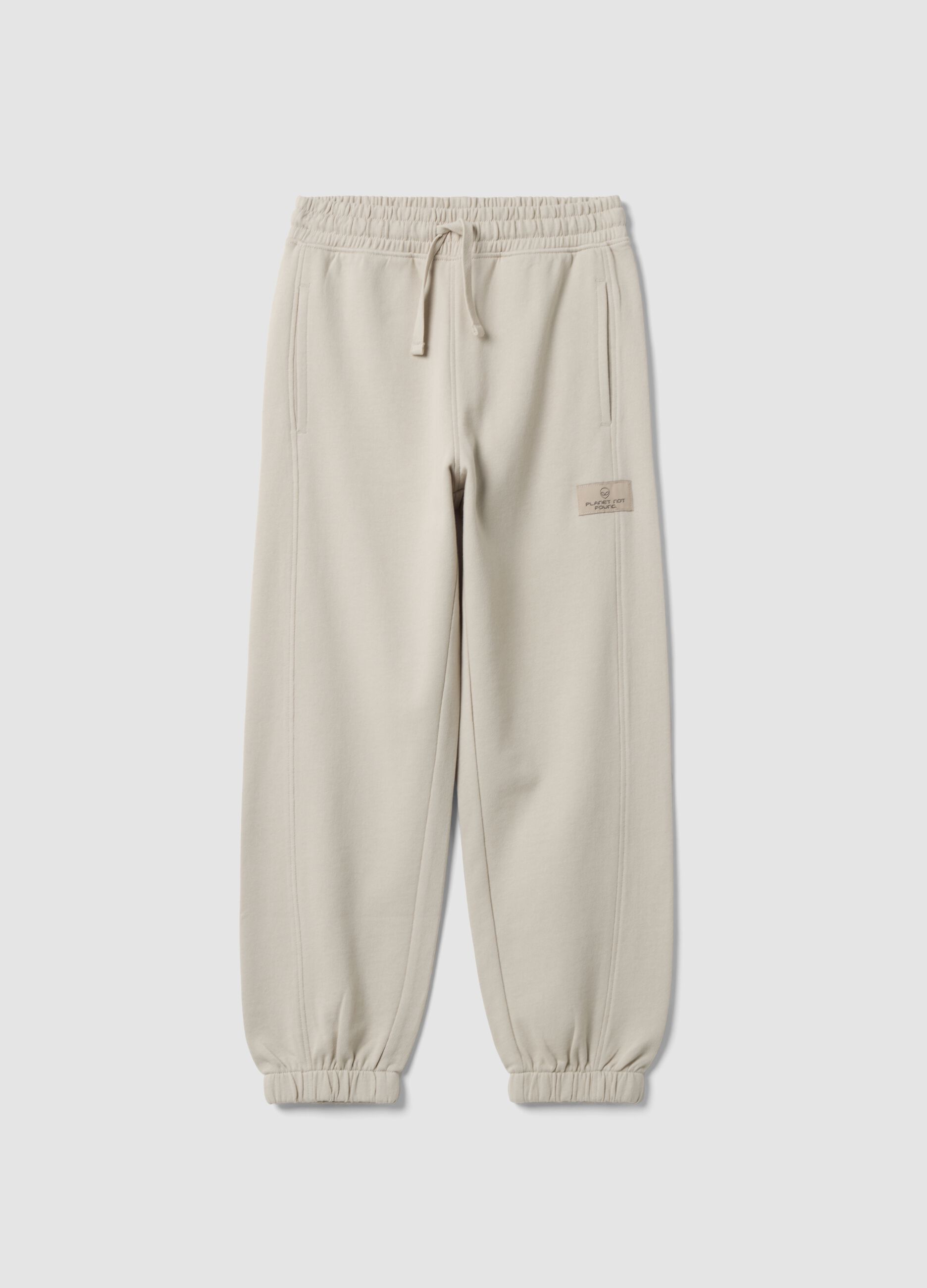 Grey pure cotton oversized joggers for boys