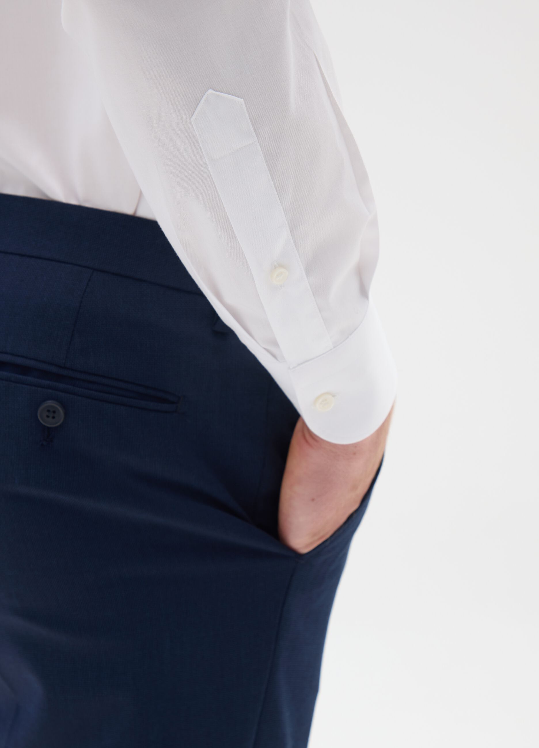 White pure cotton regular fit shirt