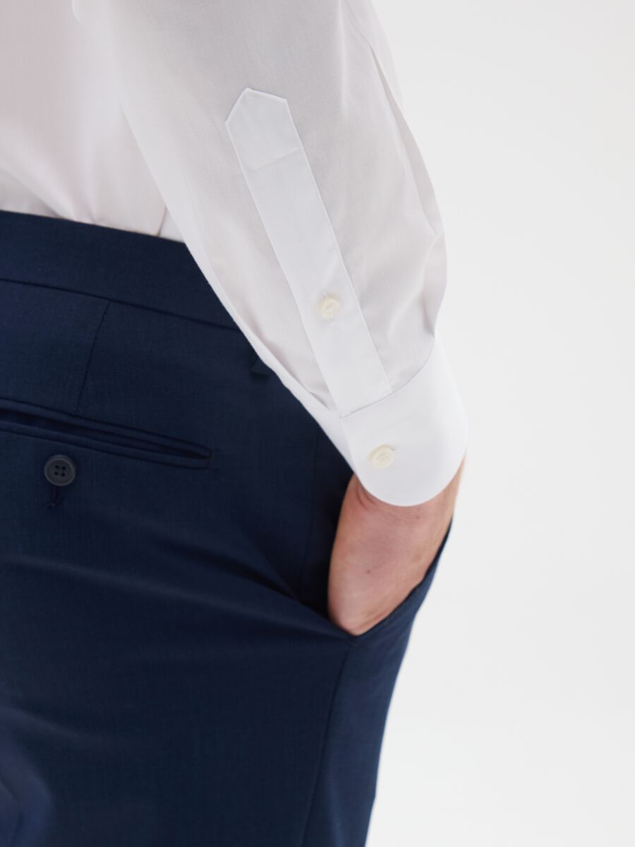 White pure cotton regular fit shirt_3
