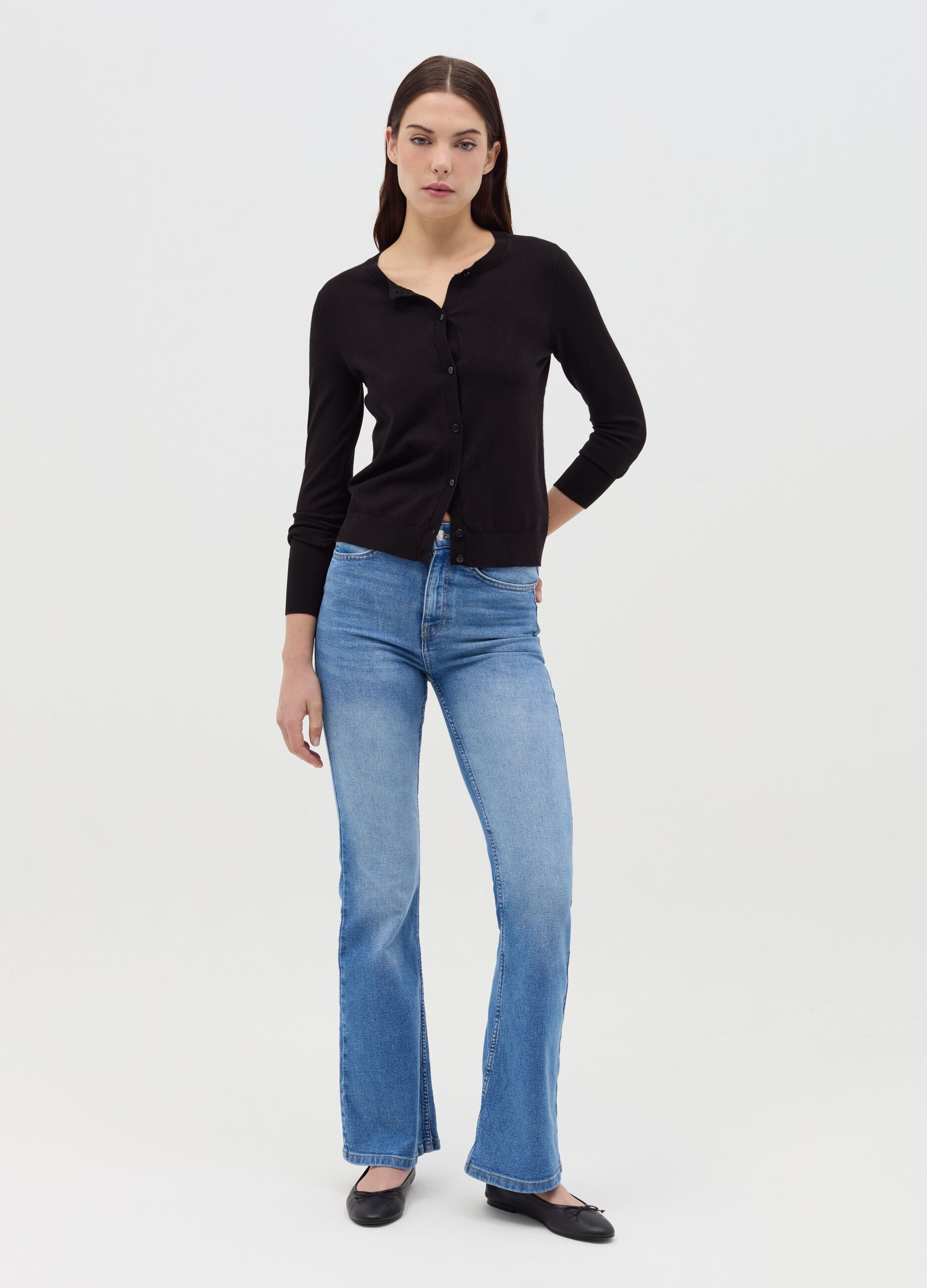 Jeans flare fit cinque tasche