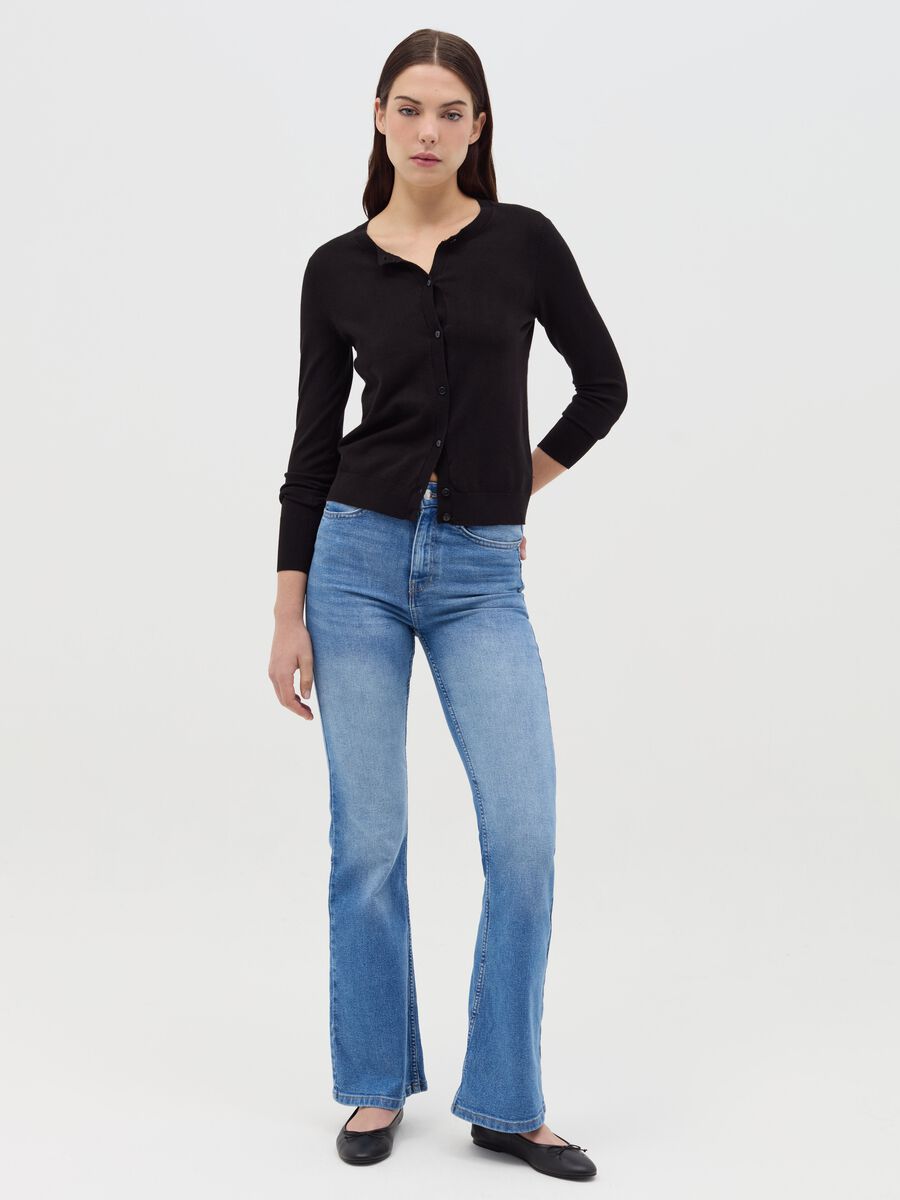 Flare-fit jeans with five pockets_0