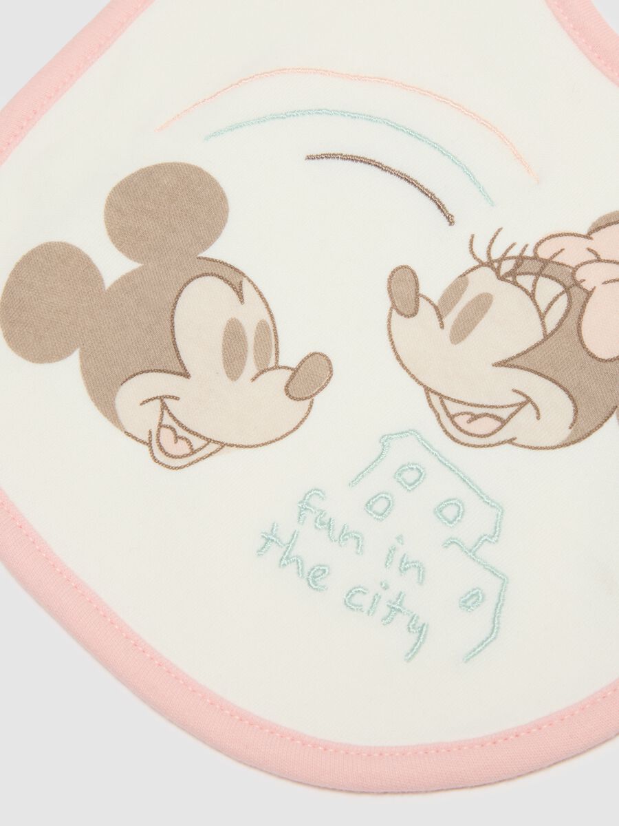 Disney printed white pure cotton newborn bib_1