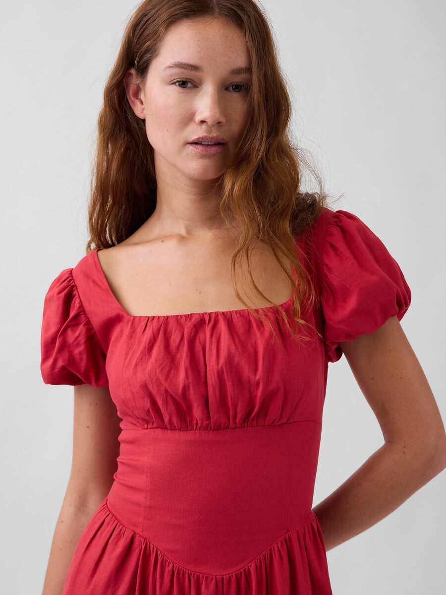 Midi dress in a linen blend_3