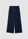Blue stretch viscose palazzo trousers_0