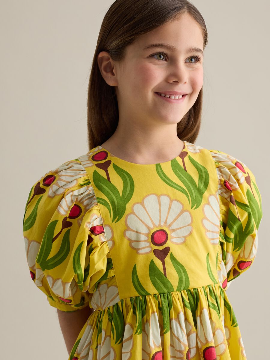 Yellow dress with floral print_2