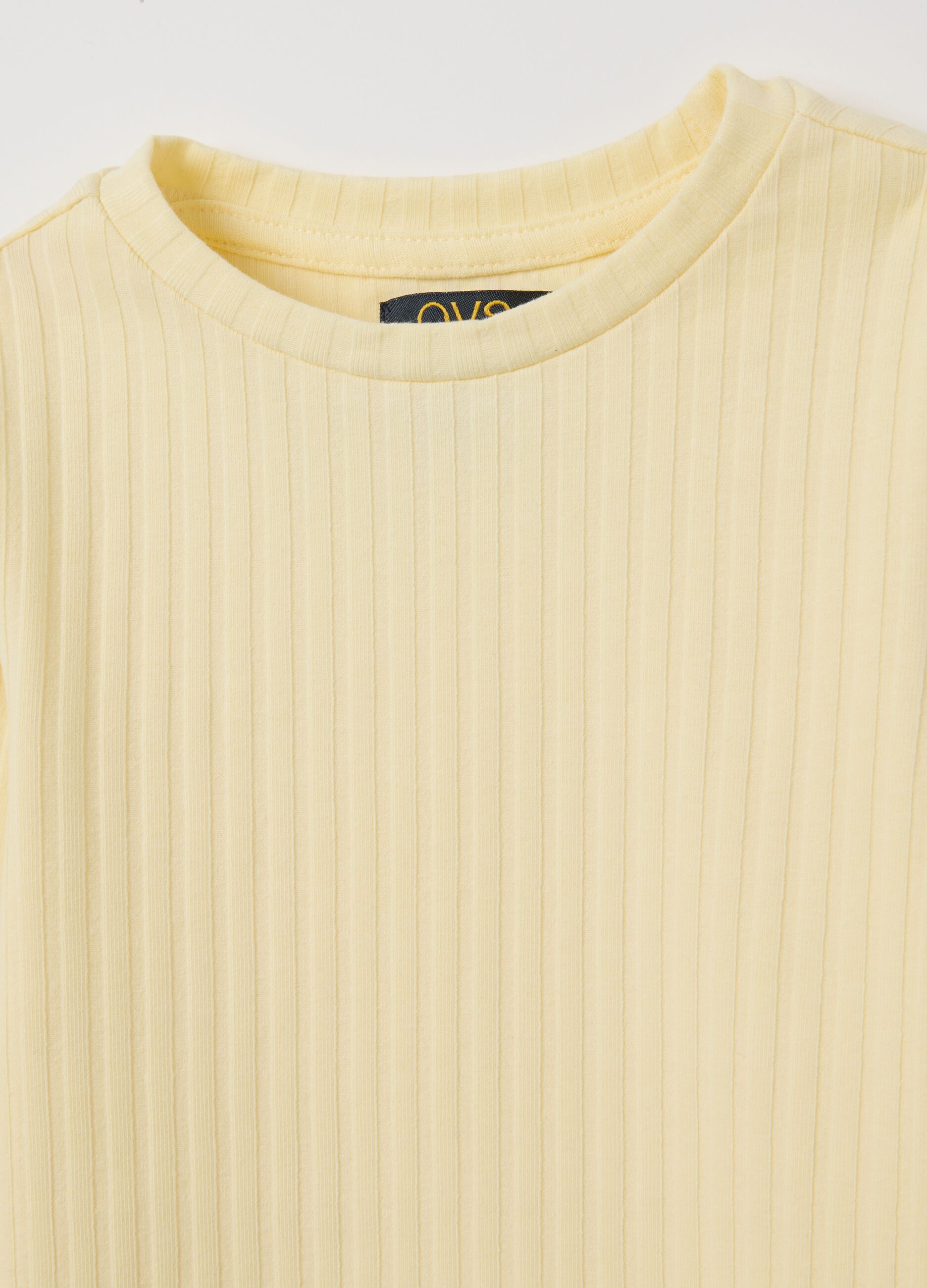 Girls' yellow cotton regular fit top