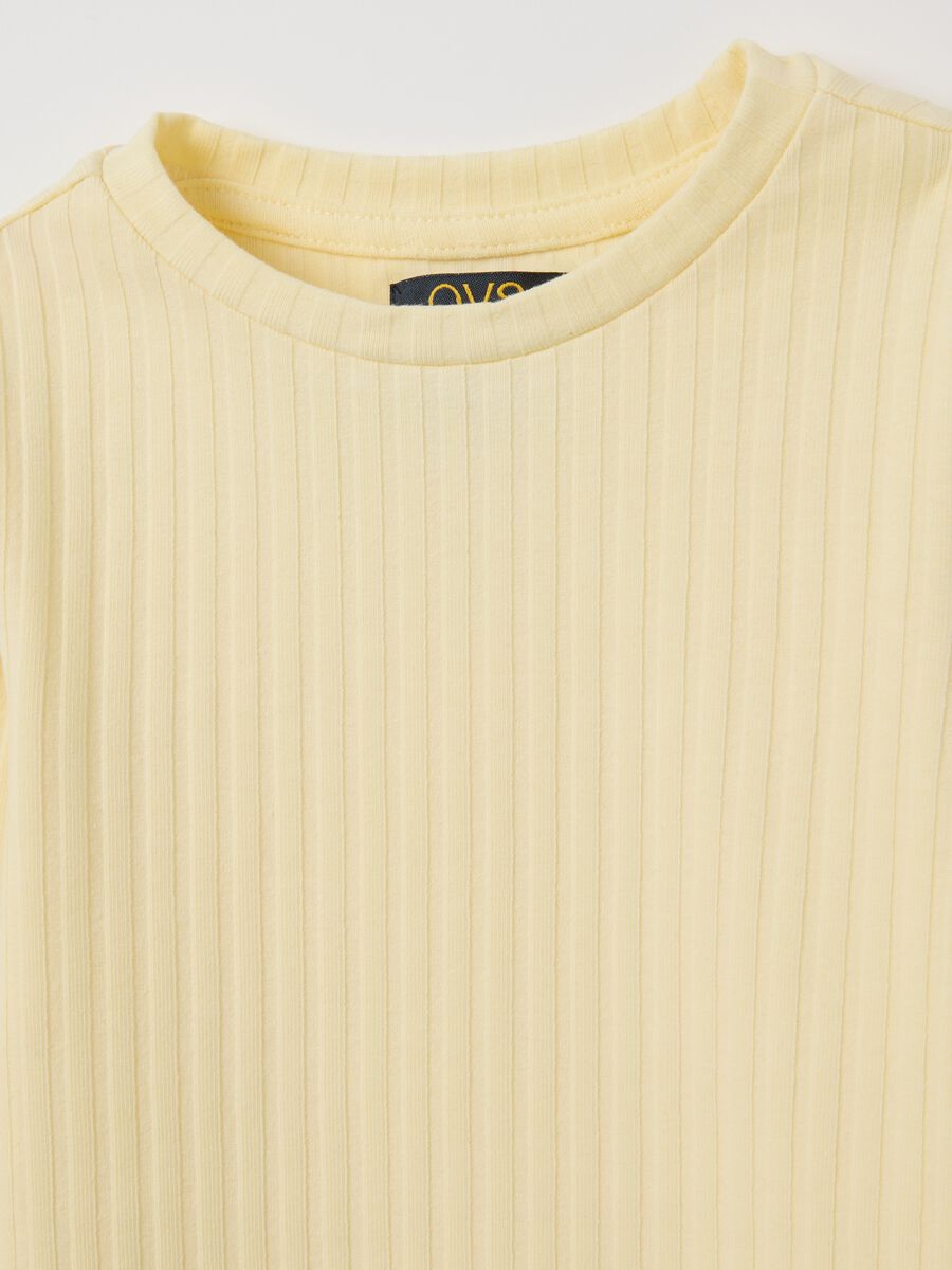 Girls' yellow cotton regular fit top_2