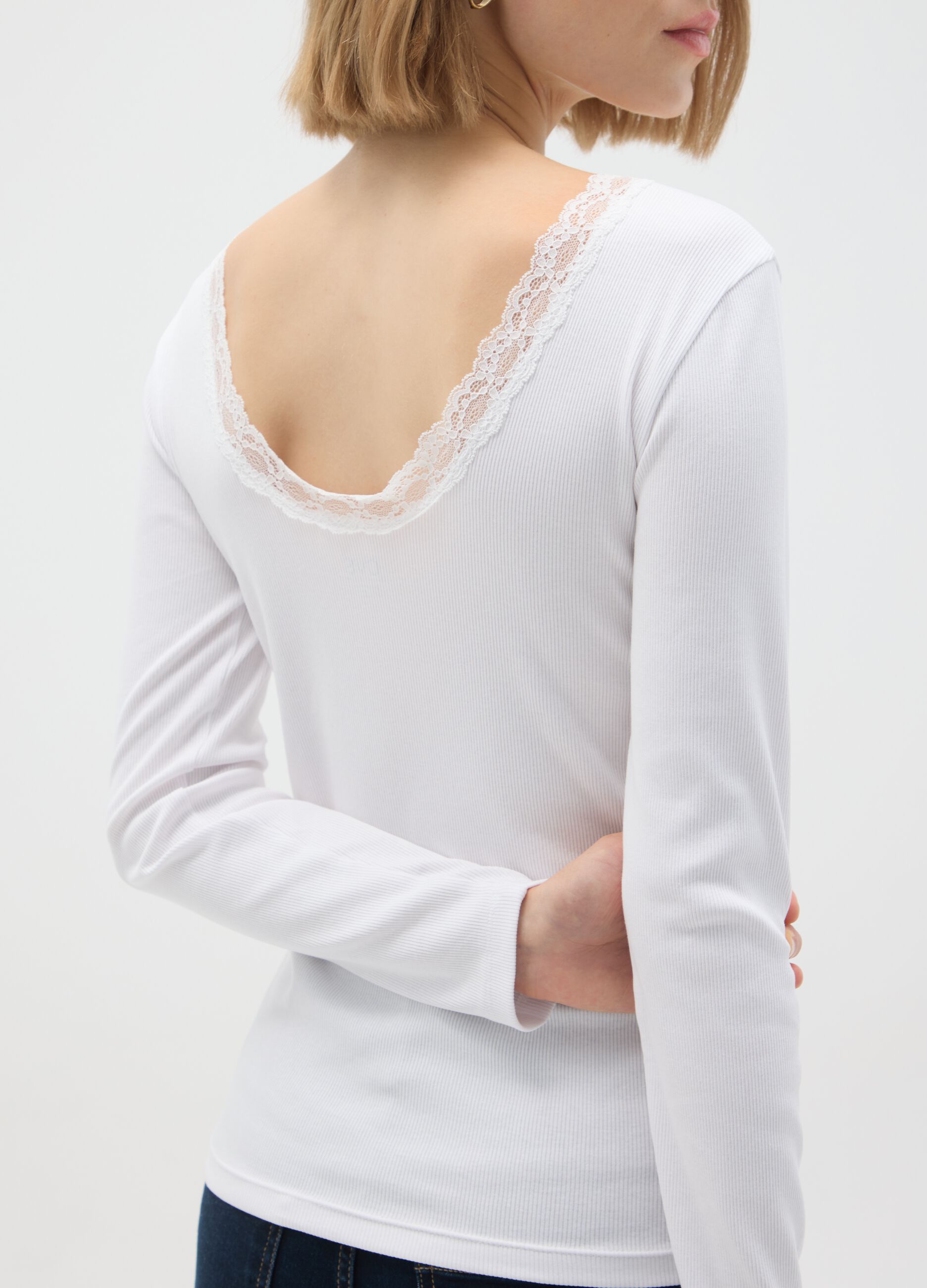 White pure cotton regular fit jumper