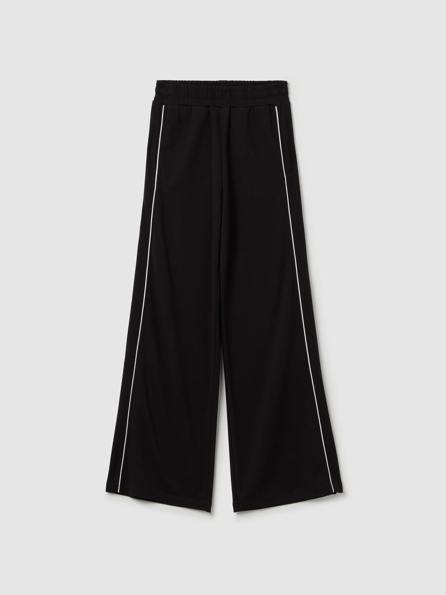 ALTAVIA STUDIO palazzo trousers with contrasting piping_4
