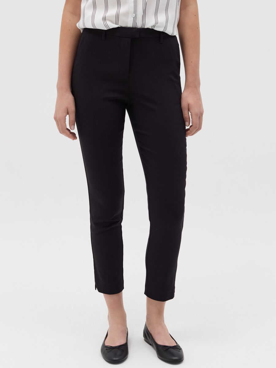 Slim-fit ankle-length chinos_1