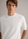 White pure cotton relaxed-fit T-shirt with embroidery_0