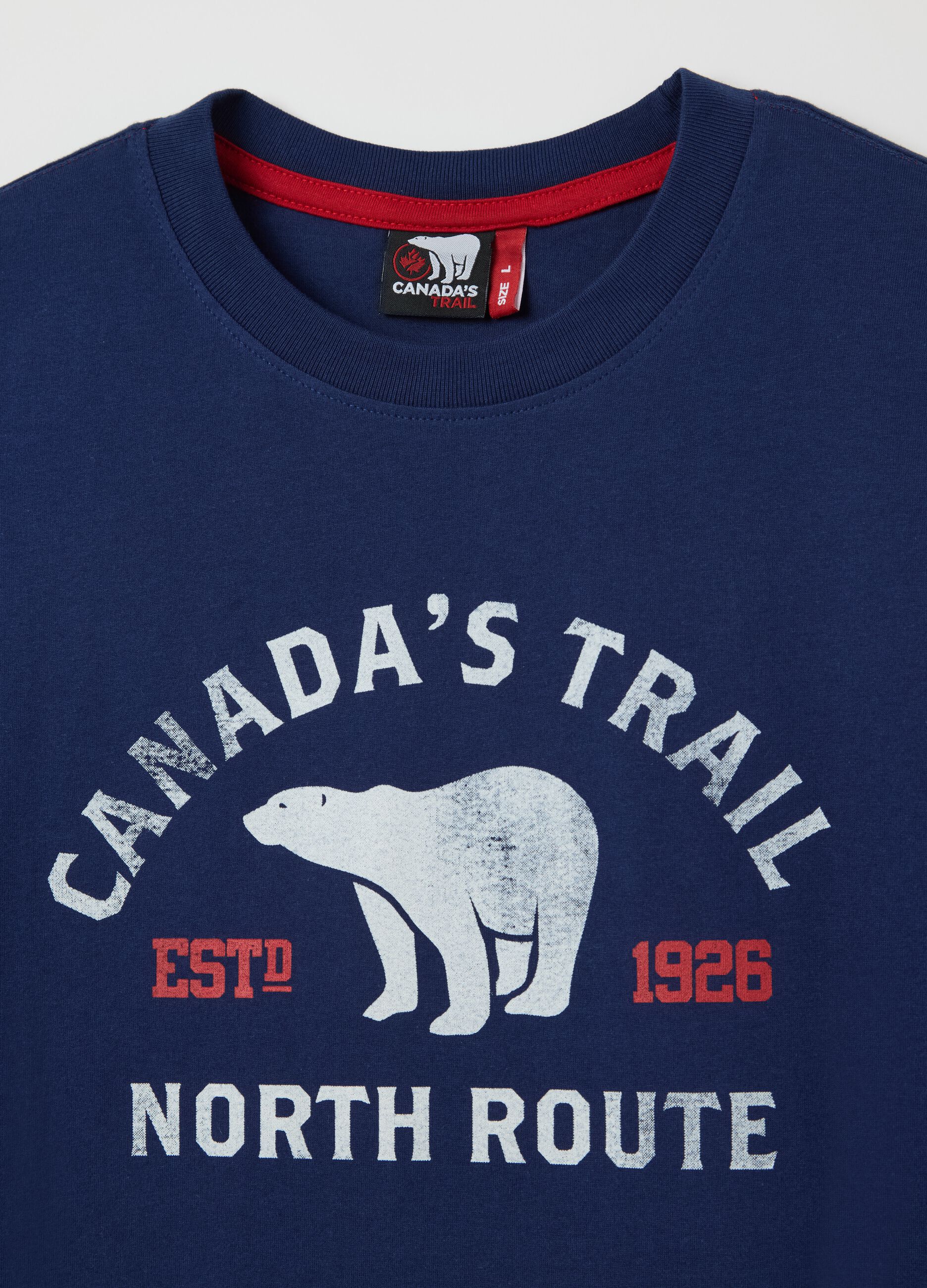 Canada's Trail blue T-shirt with print