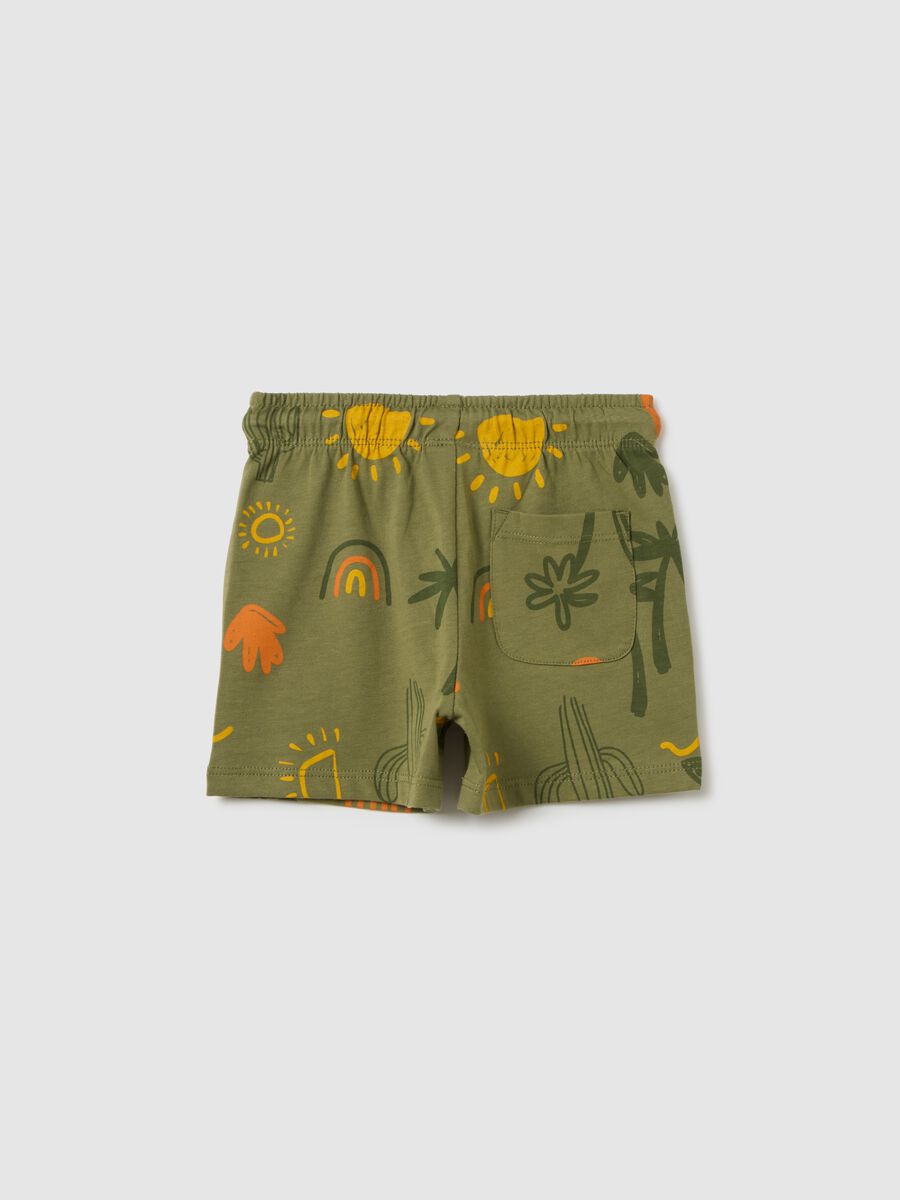 Multicolour pure cotton regular fit baby shorts_1