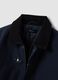 Blue cropped pure cotton padded jacket, oversized fit_1