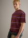 Multicolour striped pure cotton relaxed fit T-shirt_3