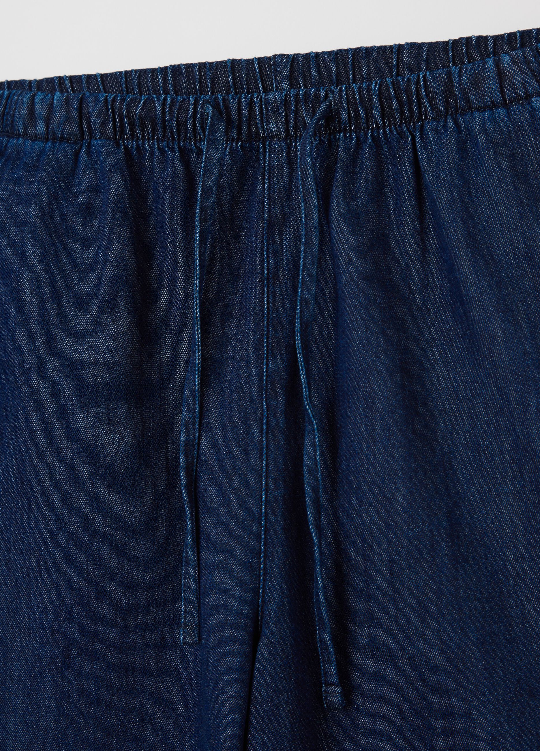 Wide-leg trousers in denim