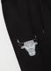 Black cotton-blend trousers with Chicago Bulls logo_5