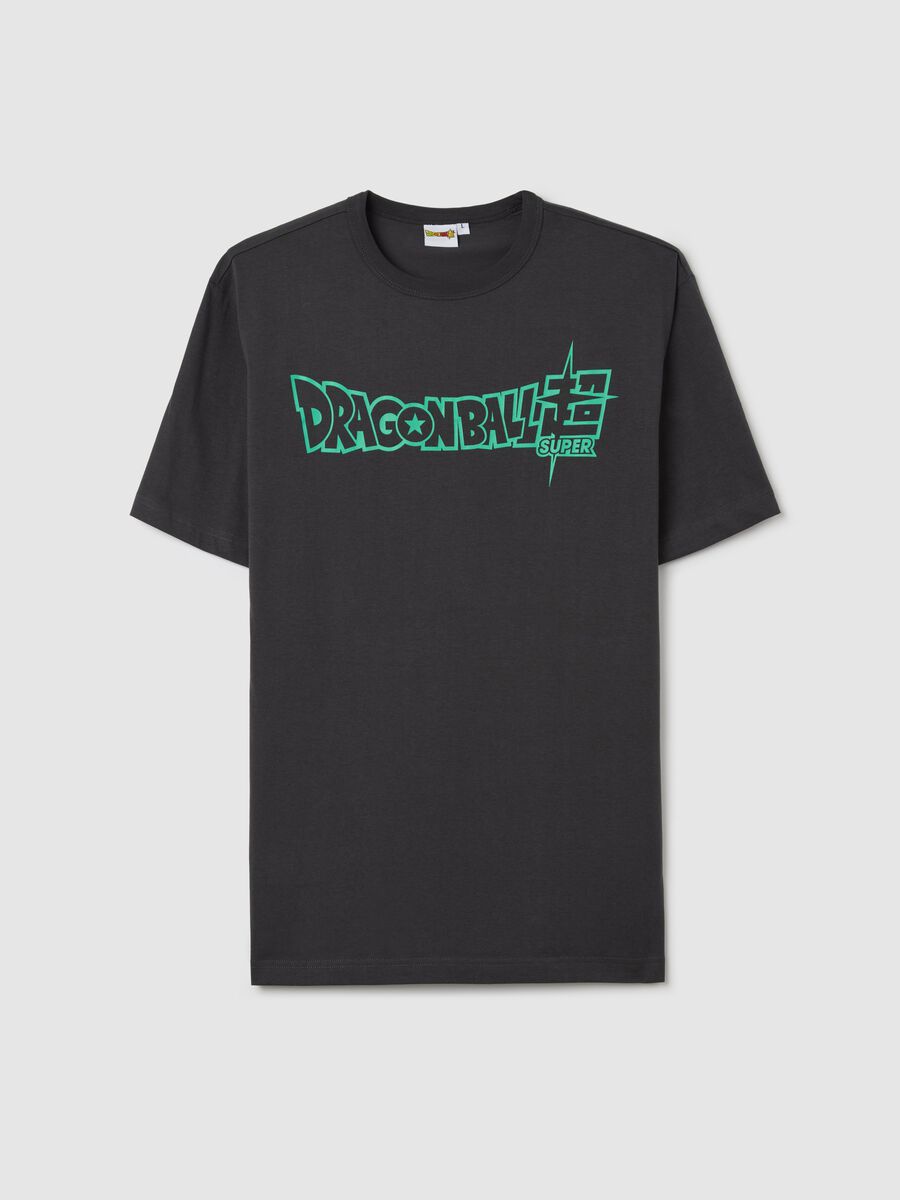 Grey T-shirt with Super Shenron print_4