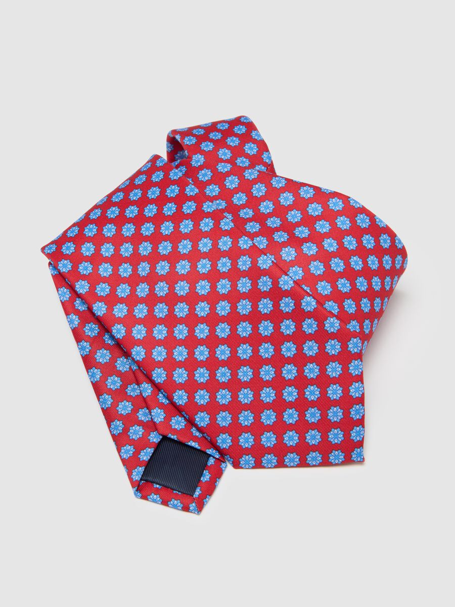 Men's Multicolor Tie with Geometric Pattern_2