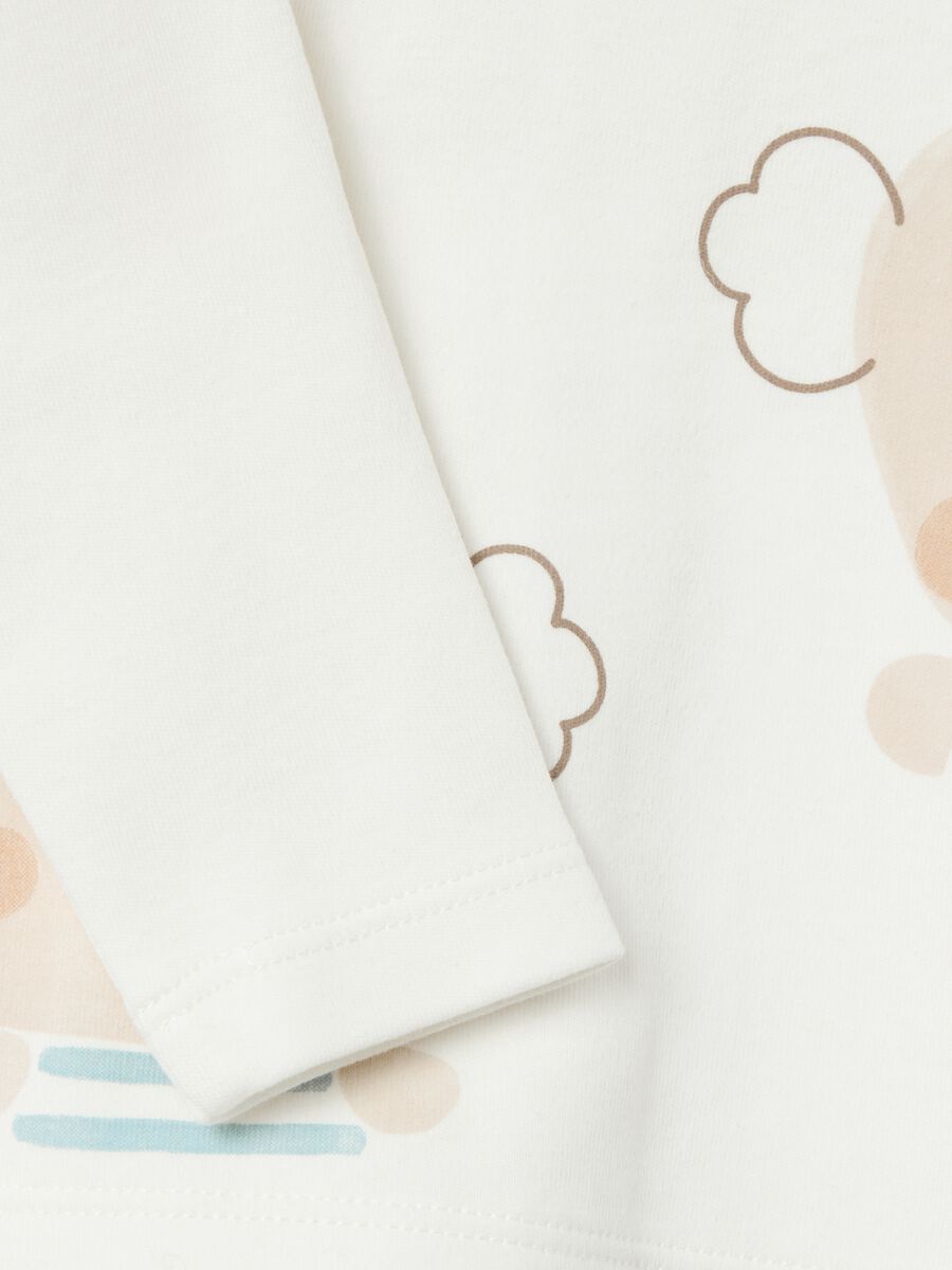 Cotton T-shirt with print and long sleeves_2