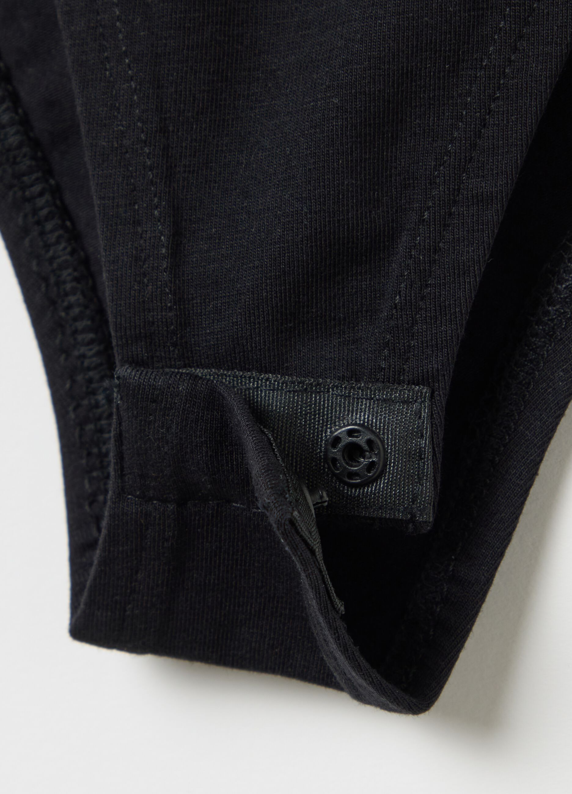 Body da donna in cotone elasticizzato nero regular fit