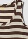 Brown striped stretch viscose tank top_5