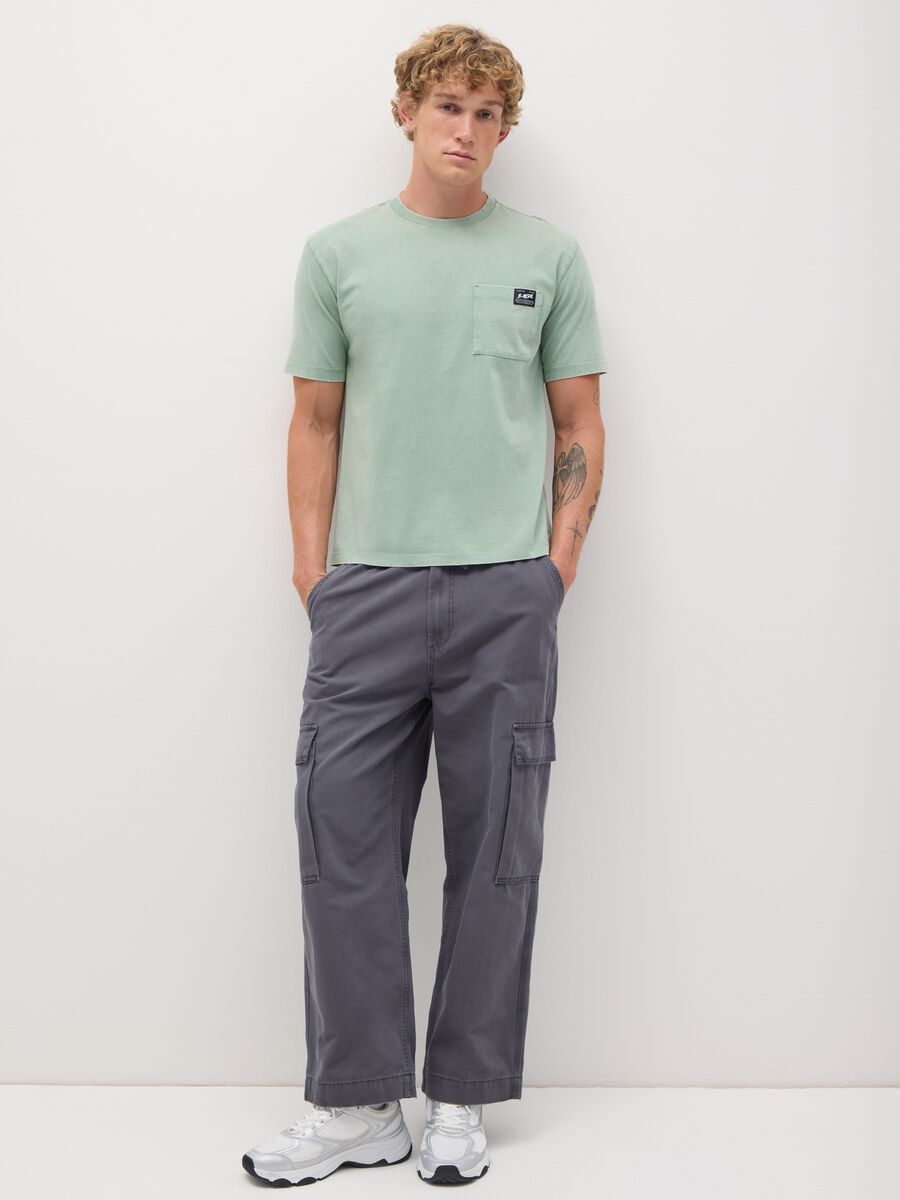 Green T-shirt with pocket in cotton by B.Angel_1