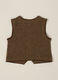 Brown vest in cotton and acrylic blend_1