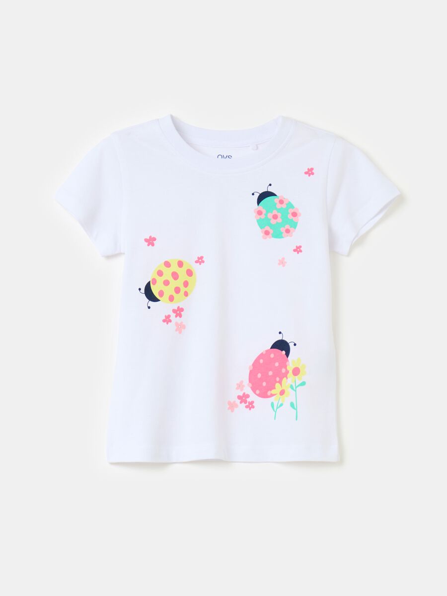 T-shirt in cotone con stampa_0