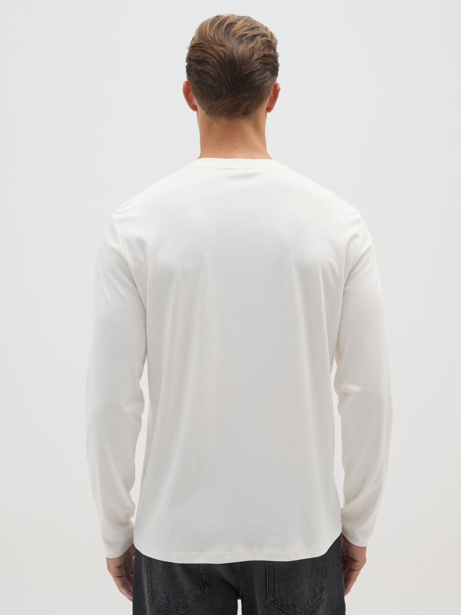 Maglia in puro cotone bianca regular fit_2