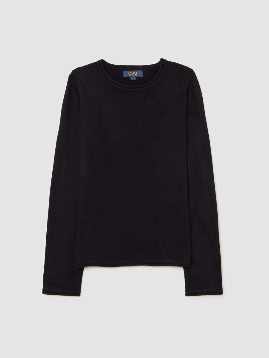 Maglione nero in puro acrilico_4