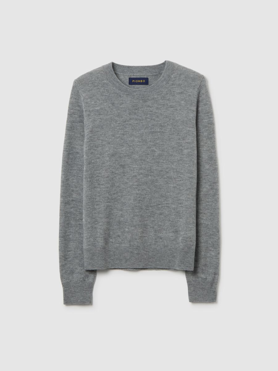 Grey Pure Wool Sweater Regular Fit_4